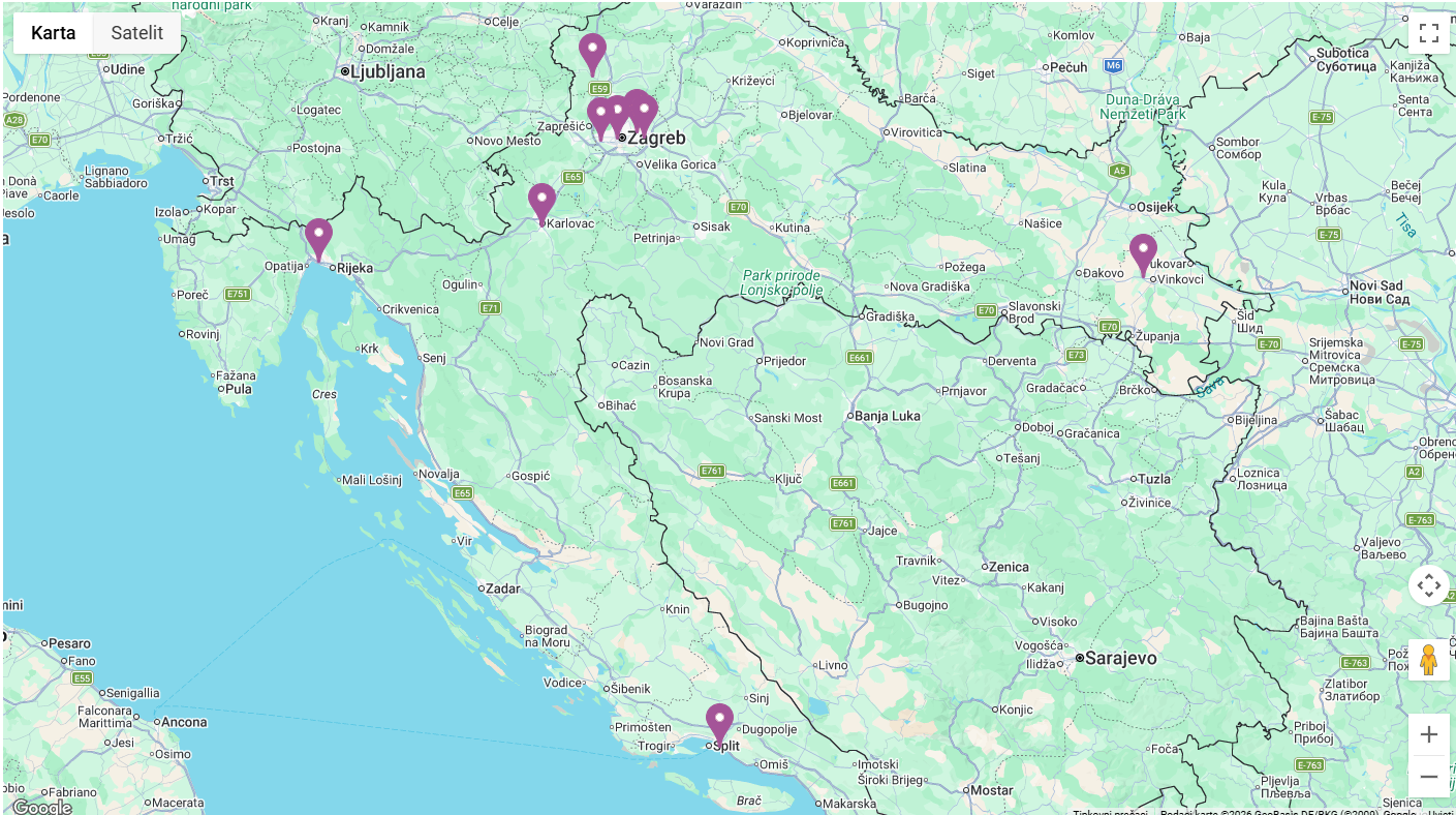 Karta prodajnih mjesta